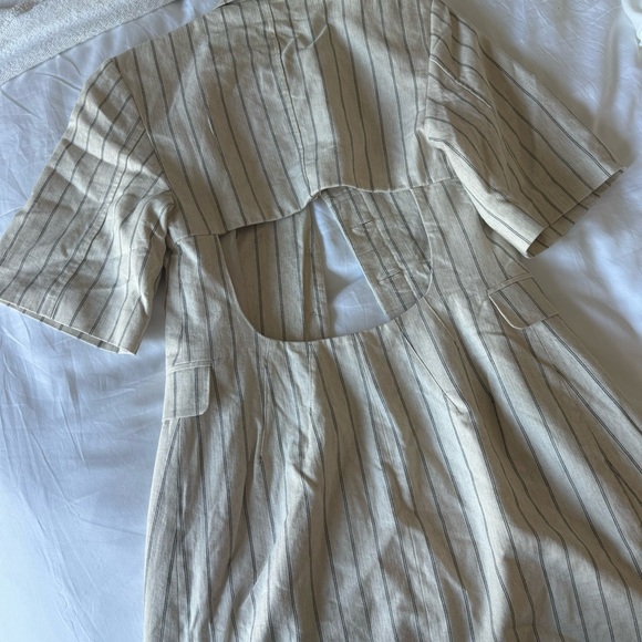Topshop longline stripe linen blazer and pant set - Picture 4 of 5